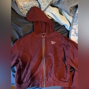 Reebok Burgundy Ribbed Hoodie